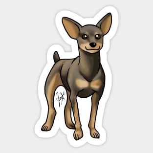 Dog - Miniature Pinscher - Black and Tan Sticker